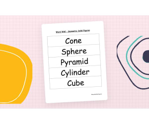 3D Shapes Word Wall