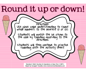 3.NBT.1 Common Core Activity