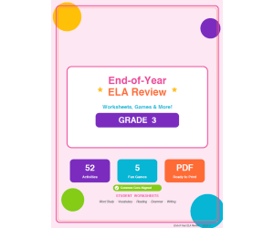 3rd Grade End of Year ELA Review Worksheets & Games