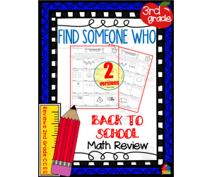 3rd Grade - Find Someone Who | Back to School Math Review