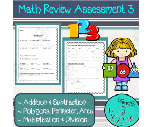 3rd Grade Math Assessment Set 3