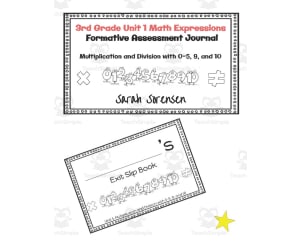 3rd Grade Math Exit Slip Journal | Unit 1 Math Expressions