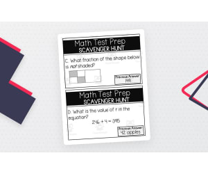 3rd Grade Math Test Prep Scavenger Hunt