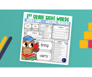 3rd Grade Sight Words Word Wall Handouts and Writing Practice
