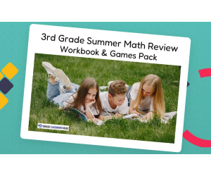 3rd Grade Summer Math Review Workbook & Games Pack