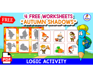 4 FREE WORKSHEETS OF AUTUMN SHADOWS | BRAIN GAME