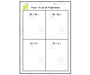 4 Operations Practice Booklet