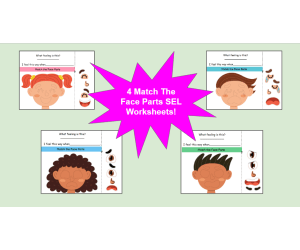4 SEL Worksheets-Match The Feeling Face Parts