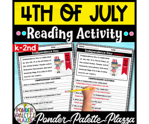 4 th of July Reading Comprehension Activity + Answers