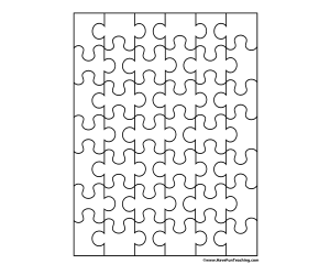 42 Pieces Blank Puzzle