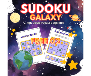 4*4 SUDOKU GALAXY FOR FUN!! ( 1 puzzles + answer key ) FREE 02