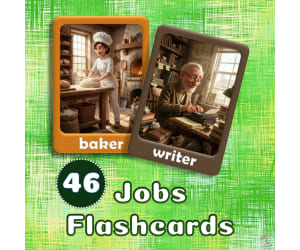 46 Jobs Flashcards | Vocabulary Cards for Different Activities