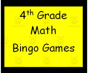 4th Grade Math Bingo Games (Multiple Games)