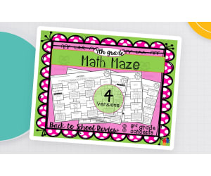4th Grade Math Maze | Back to School Review