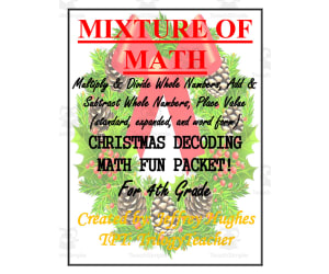 4th Grade Mixture of Math Christmas Packet