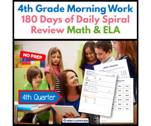 4th Grade Morning Work | 180 Days Review | Math & ELA | 4th Quarter