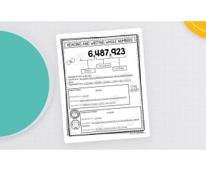 4th Grade Place Value Addition + Subtraction Math Notes