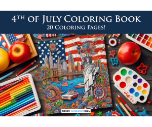 4th of July Coloring Book - 20 Coloring Pages!