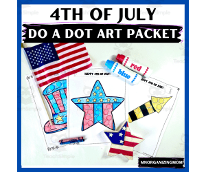 4th of July Do A Dot Art Packet