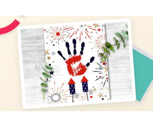 4th of July Fireworks Handprint Art – Patriotic Craft