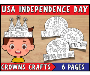 4th Of July Hat Craft | USA Independence Day Crown Craft