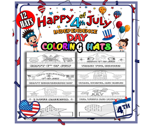 4th of July Independence Day Hat Crowns Headbands Craft for PreK, K
