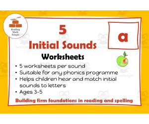 5 FREE Initial Sounds Worksheets: a