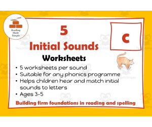 5 FREE Initial Sounds Worksheets: c