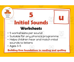 5 FREE Initial Sounds Worksheets: u