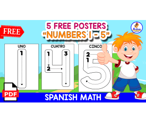 5 FREE POSTERS | NUMBERS 1 TO 5