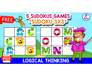 5 FREE SUDOKUS | ABC THEMED
