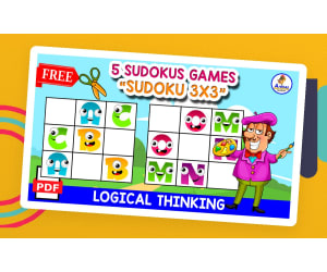 5 FREE SUDOKUS | ABC THEMED