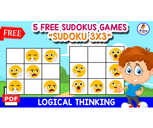 5 FREE SUDOKUS GAME MADE WITH EMOJIS | FOR KIDS