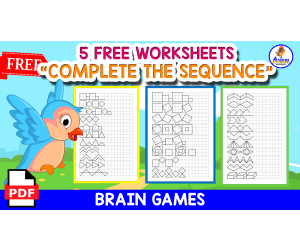 5 FREE WORKSHEETS | COMPLETE THE SEQUENCE