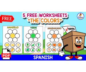 5 FREE WORKSHEETS OF THE COLORS | CUT AND PASTE