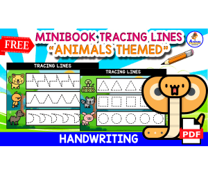 5 FREE WORKSHEETS OF TRACING | Animals Themed