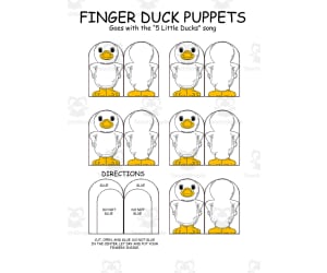 5 Little Ducks Finger Puppets