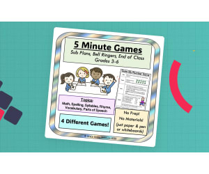 5 Minute Games Bundle: Super Simple No-Prep Games for Elementary Students (ELA & Math)