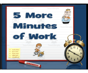 "5 More Minutes of Work" Math Song