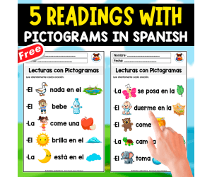 5 READINGS WITH PICTOGRAMS IN SPANISH | POSTERS