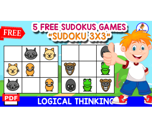 5 SUDOKUS GAMES | ANIMALS THEMED