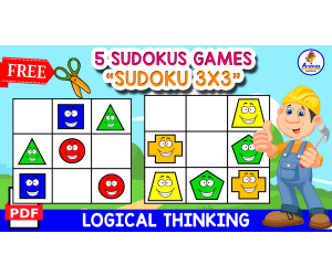 5 SUDOKUS GAMES | SHAPES THEMED