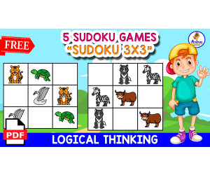 5 SUDOKUS GAMES WITH ANIMALS | FREE RESOURCE FOR KIDS
