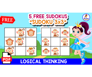 5 SUDOKUS OF MONKEYS | Free Resource