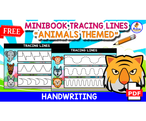 5 TRACING WORKSHEETS | Animals Theme