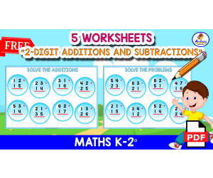5 WORKSHEETS | 2-DIGIT Additions and Subtraction