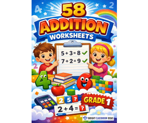 58 Addition Worksheets for Grade 1