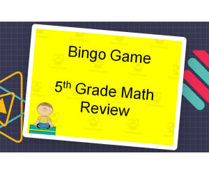 5th Grade Math Review Bingo Games