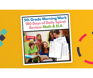 5th Grade Morning Work | 180 Days of Daily Spiral Review | Math & ELA