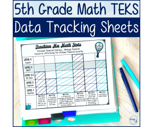 5th Grade TEKS Math Student Data Tracking Sheets